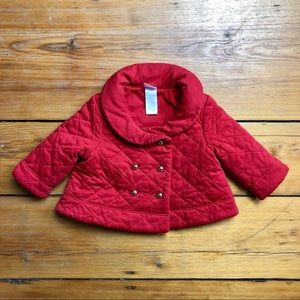 Janie and Jack Red Quilted Coat